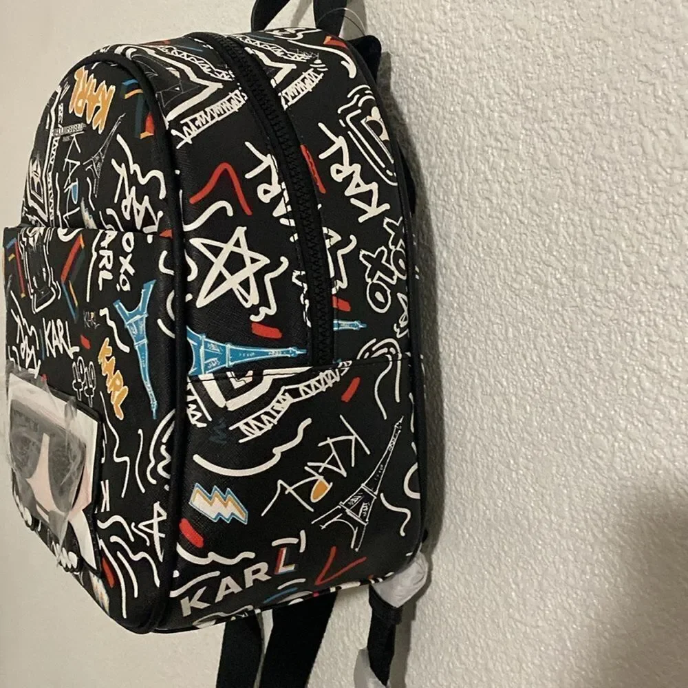 NWT- Karl Lagerfeld- Maybelle graphic mini backpack